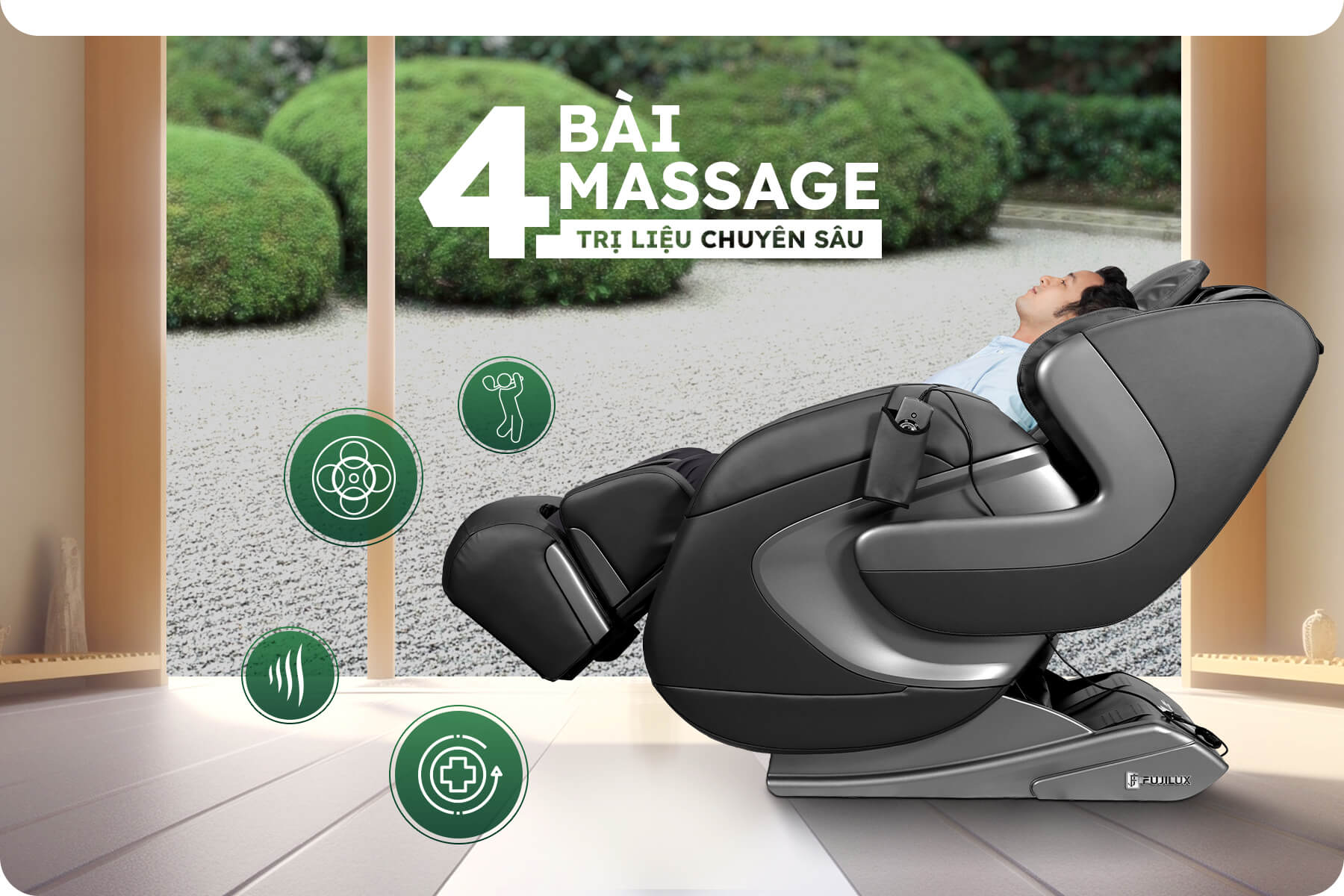 ghế massage JP686 còn được trang bị nhiều bài tập đa dạng khác phù hợp nhiều đối tượng khác nhau