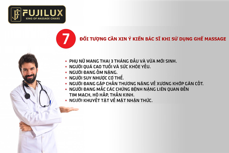 Những ai không nên ngồi ghế massage